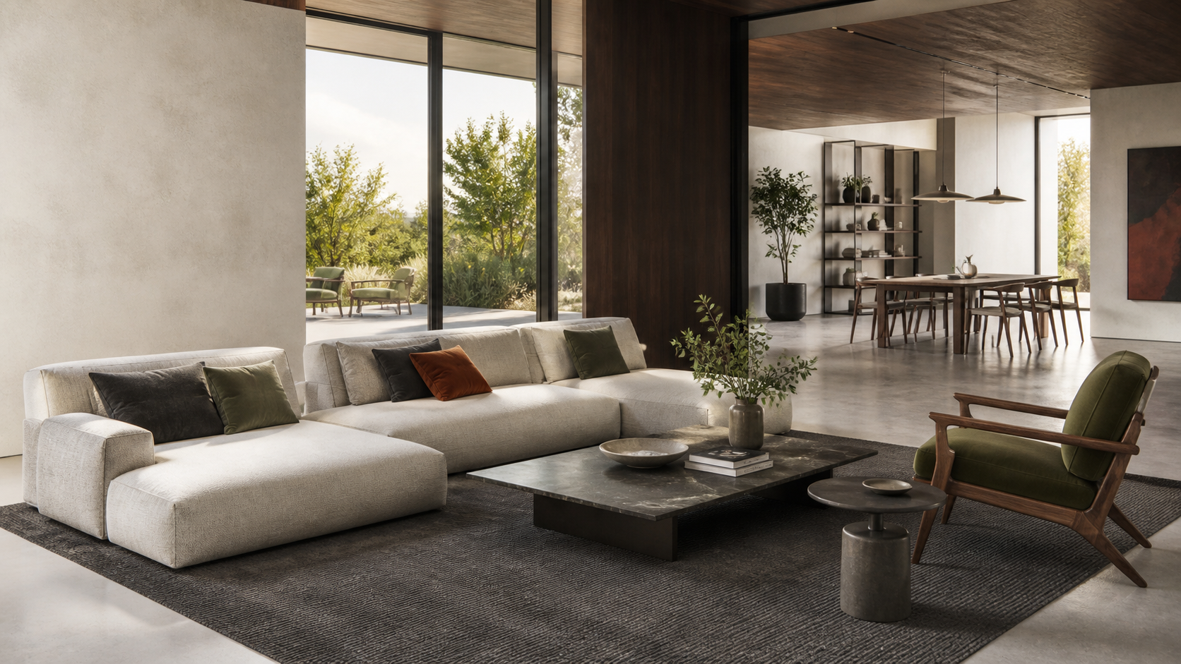 Contemporary furniture showroom curated for trade buyers