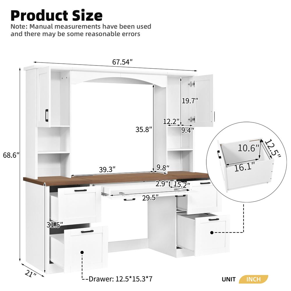 Arched Desk with Hutch